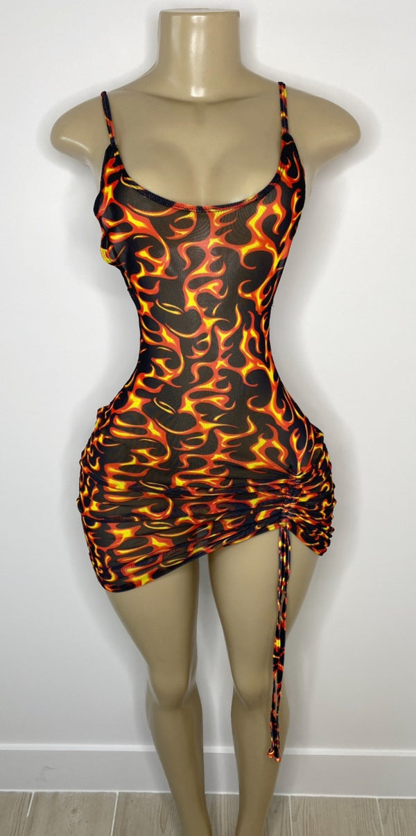 TIE ME UP IN FLAMES DRESS