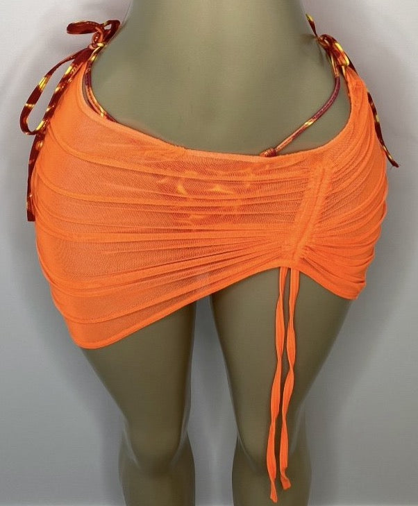 STRING ME UP ORANGE SKIRT