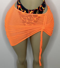 STRING ME UP ORANGE SKIRT